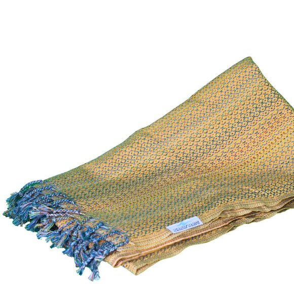 Salt Rag Beach Towel - "Yellow Hippie Rag" [Sand Free Turkish Beach Towel] - Picture 2 of 4